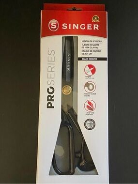 Singer 10in Forged Heavy-Duty Black Sewing Scissors (NEW In Box)